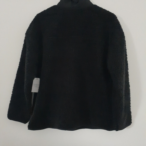 Time and Tru Women's Quarter Snap Faux Sherpa Jacket - Picture 2 of 4